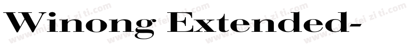 Winong Extended字体转换